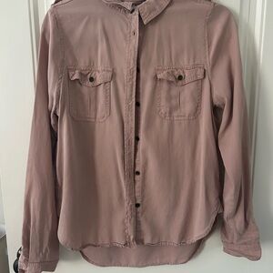 Target Women's Button Down Shirt - Mauve